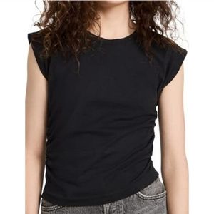 Madewell Sutro Side Cinch Muscle Tank Top Black Size XS